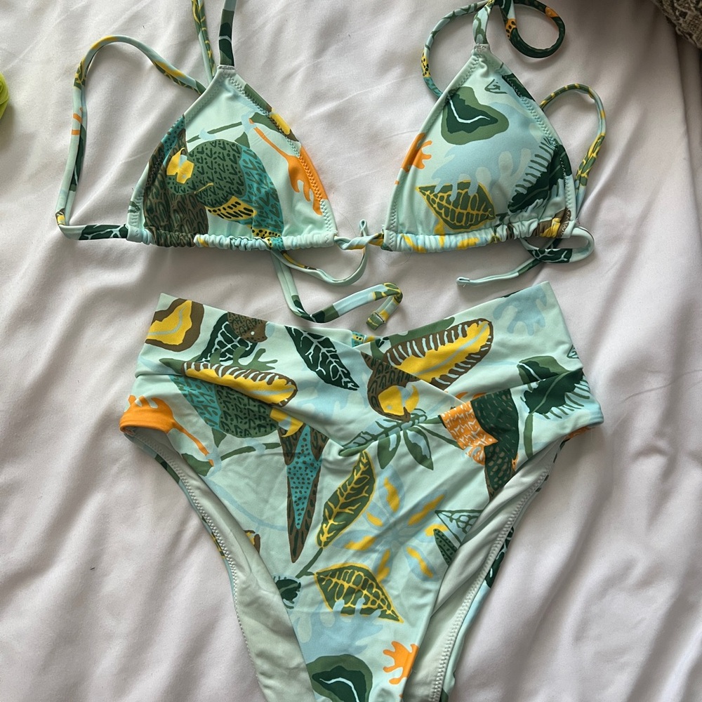 Aerie Tropical Print Bikini Set